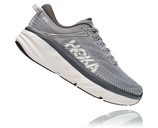 Men's Hoka Bondi 7 Grey 1110518-WDDS