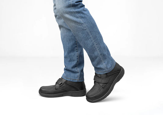 Men's Orthofeet Glacier George Velcro Strap Boots Black
