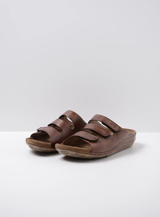 Wolky Nomad Sandal Cognac Leather