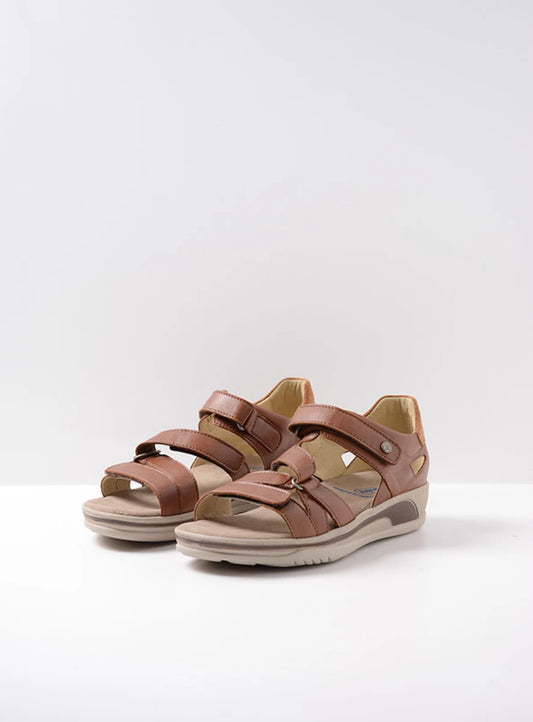 Wolky Desh Sandal Cognac Leather