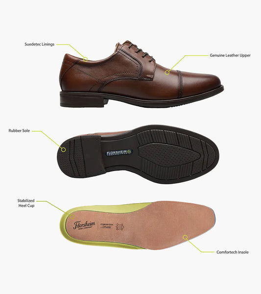 Men's Florsheim Midtown Cap Toe 12138-001 Black