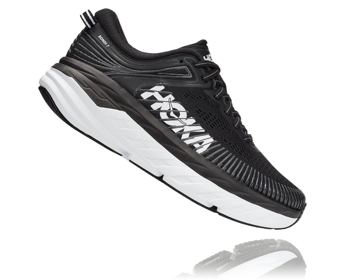 Women's Hoka Bondi 7 Black/White 1110519-BWHT