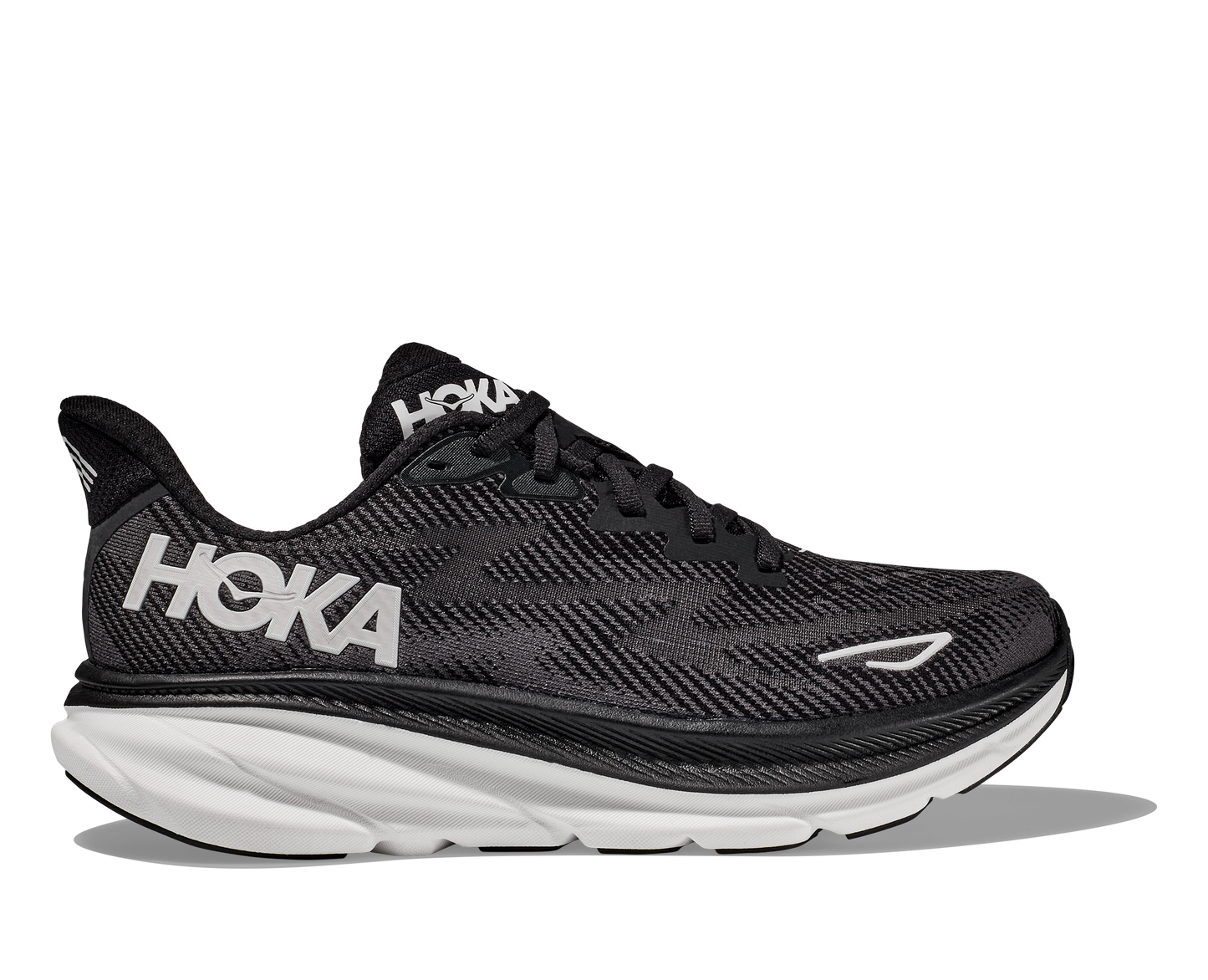 Men's Hoka Clifton 9 Black/White 1127895/BWHT