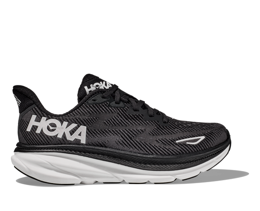Men's Hoka Clifton 9 Black/White 1127895/BWHT