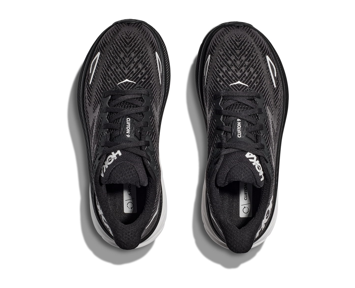 Men's Hoka Clifton 9 Black/White 1127895/BWHT