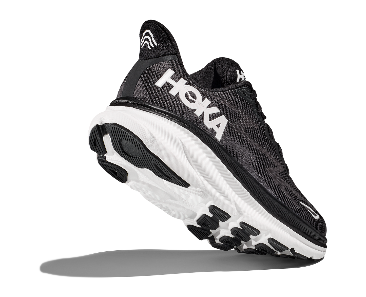 Men's Hoka Clifton 9 Black/White 1127895/BWHT