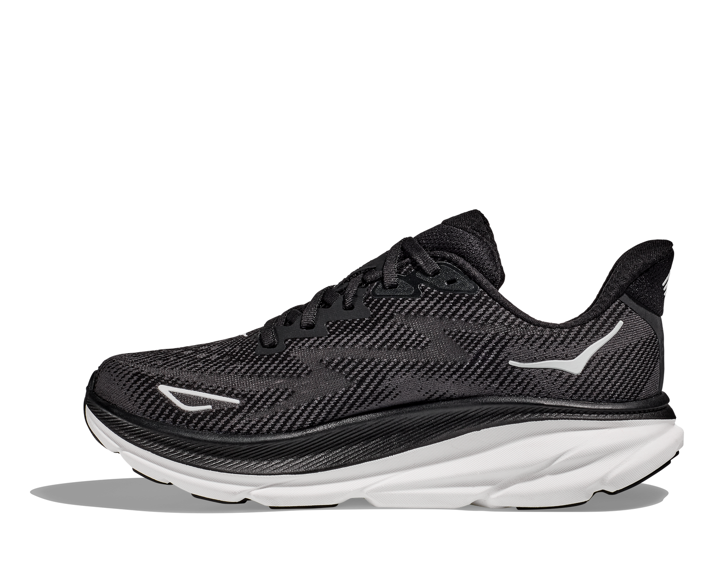Men's Hoka Clifton 9 Black/White 1127895/BWHT