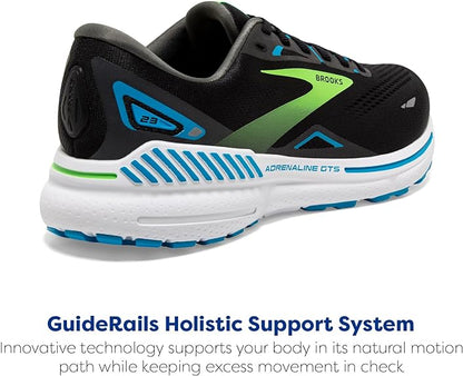 Men's Brooks Adrenaline GTS 23 Black/Hawaiian Ocean/ Green