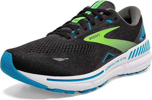 Men's Brooks Adrenaline GTS 23 Black/Hawaiian Ocean/ Green