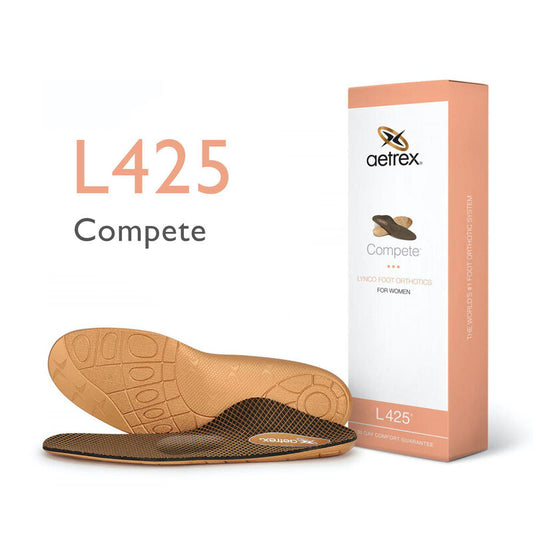 Women's Aetrex L425 Compete Posted Orthotics W/ Metatarsal Support