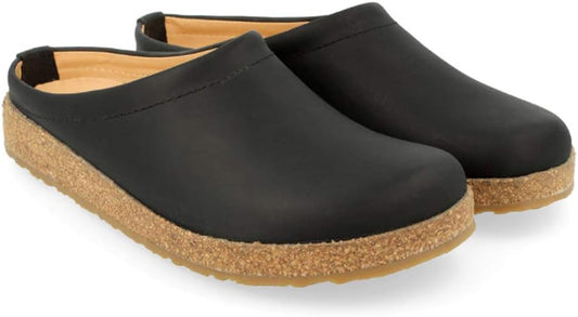 Haflinger Leather Phillip Slide Clog 81400 3 811 Black