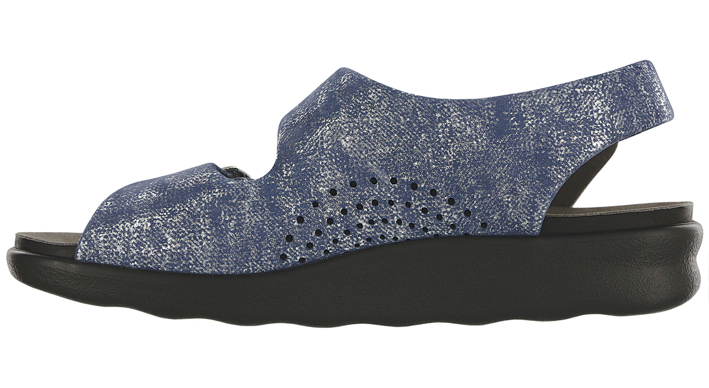 Women's SAS Relaxed Sandal Silver Blue 1760-746