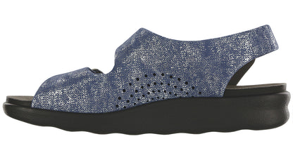 Women's SAS Relaxed Sandal Silver Blue 1760-746
