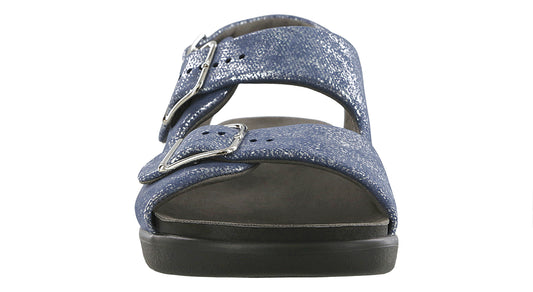 Women's SAS Relaxed Sandal Silver Blue 1760-746
