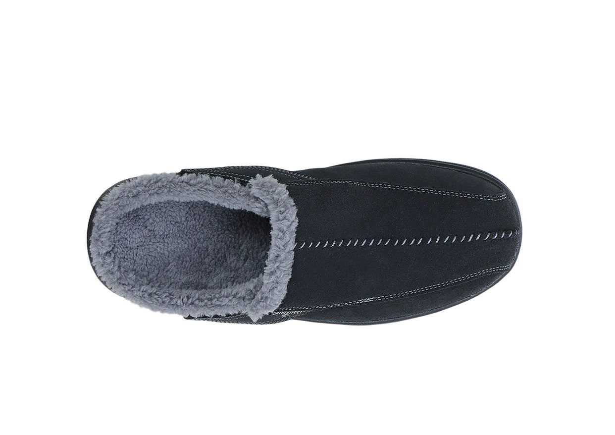 Men's Orthofeet Asheville Slipper S333 Black