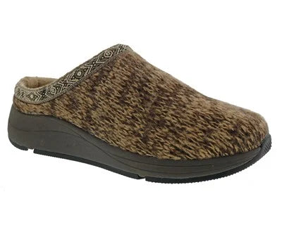Men's Drew Relax Slipper 47105 Brown Sweater Fabric