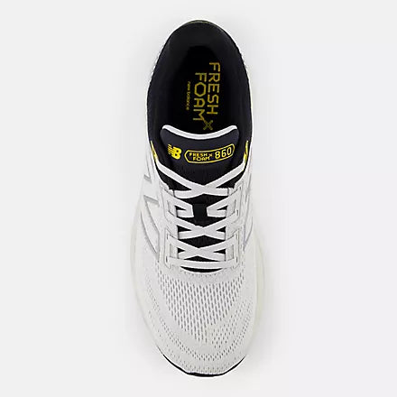 Men's New Balance M860V14 Grey Matter with Black and Ginger Lemon
