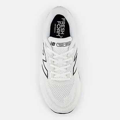 Men's New Balance M860V14 White with Black and Sea Salt