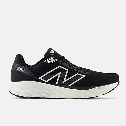 Men's New Balance M880V14 Black with Sea Salt and Silver Metallic