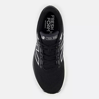 Men's New Balance M880V14 Black with Sea Salt and Silver Metallic