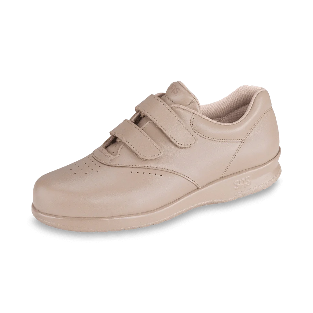 Women's SAS Me Too 2 Strap Velcro Leather Shoe Mocha