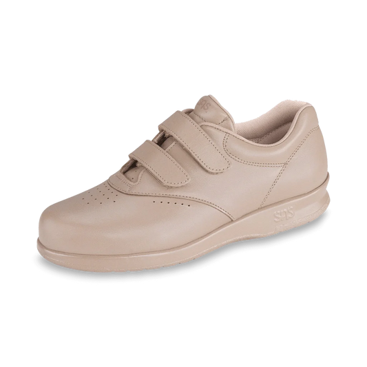 Women's SAS Me Too 2 Strap Velcro Leather Shoe Mocha