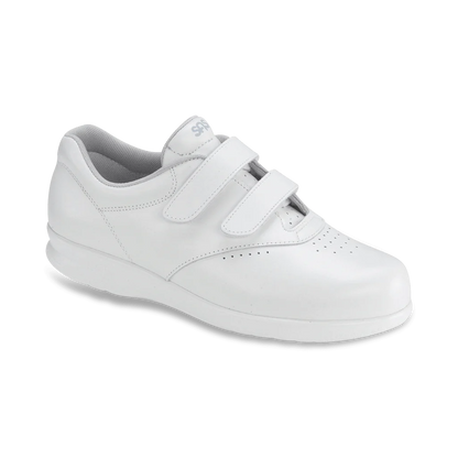 Women's SAS Me Too 2 Strap Velcro Leather Shoe White
