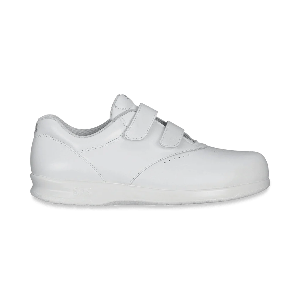 Women's SAS Me Too 2 Strap Velcro Leather Shoe White