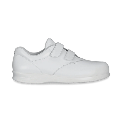 Women's SAS Me Too 2 Strap Velcro Leather Shoe White