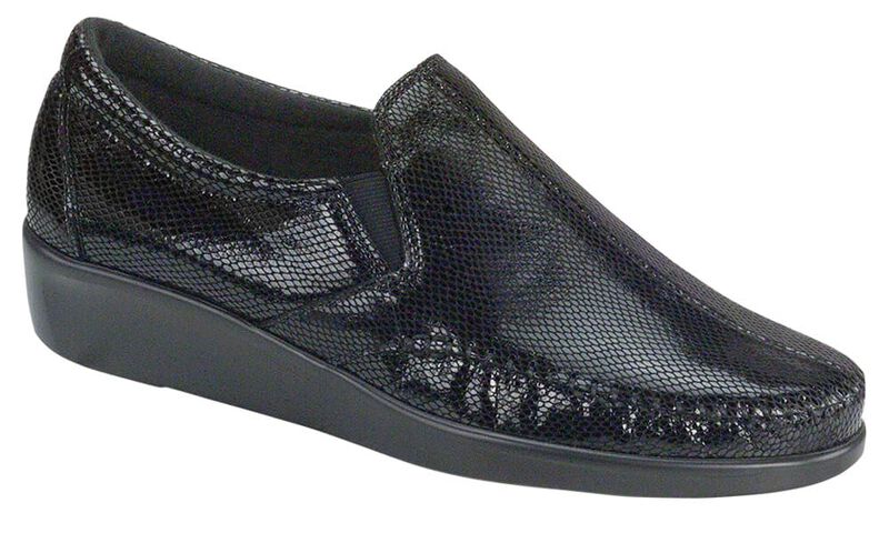Women's SAS Dream Slip-On Loafer Black Snake