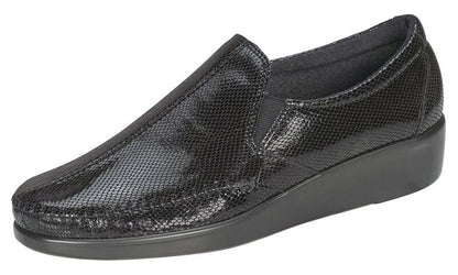 Women's SAS Dream Slip-On Loafer Black Snake