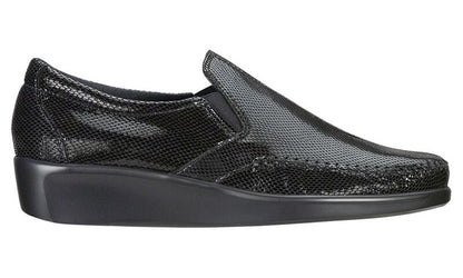 Women's SAS Dream Slip-On Loafer Black Snake