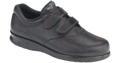 Women's SAS Me Too 2 Strap Velcro Leather Shoe Black