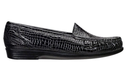 Women's SAS Simplify Slip On Loafer 1550 Black Croc