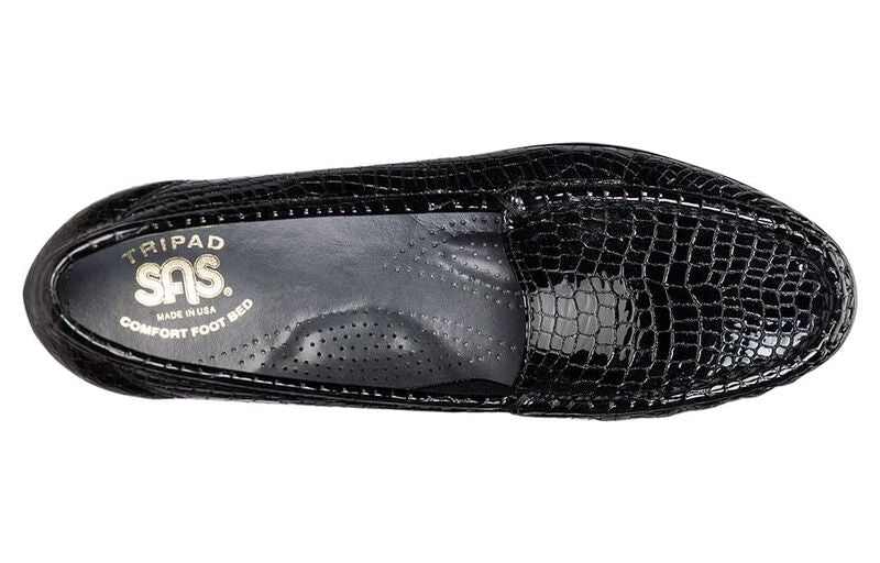 Women's SAS Simplify Slip On Loafer 1550 Black Croc