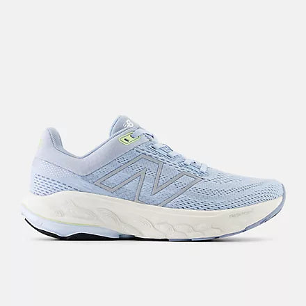 Women's New Balance W860V14 Light Chrome Blue with Limelight and Bleached Lime Glo
