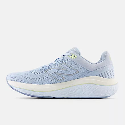 Women's New Balance W860V14 Light Chrome Blue with Limelight and Bleached Lime Glo