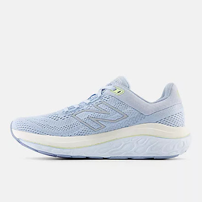 Women's New Balance W860V14 Light Chrome Blue with Limelight and Bleached Lime Glo