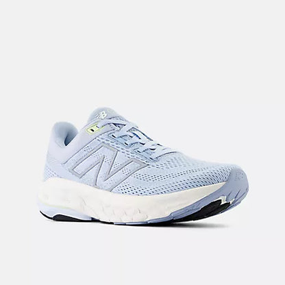 Women's New Balance W860V14 Light Chrome Blue with Limelight and Bleached Lime Glo