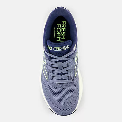 Women's New Balance W860V14 Arctic Grey with Sea Salt and Bleached Lime Glo