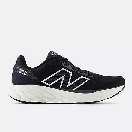 Women's New Balance W880V14 Black with Sea Salt and Silver Metallic