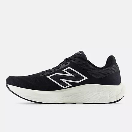 Women's New Balance W880V14 Black with Sea Salt and Silver Metallic