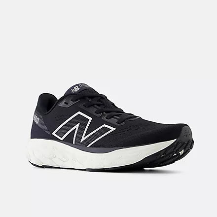 Women's New Balance W880V14 Black with Sea Salt and Silver Metallic