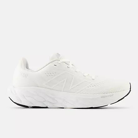 Women's New Balance W880V14 White with Silver Metallic and Sea Salt