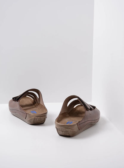 Wolky Nomad Sandal Cognac Leather