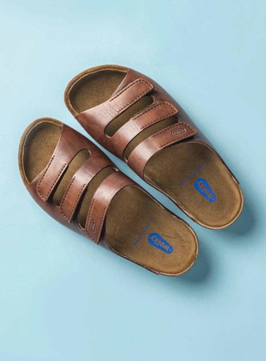 Wolky Nomad Sandal Cognac Leather