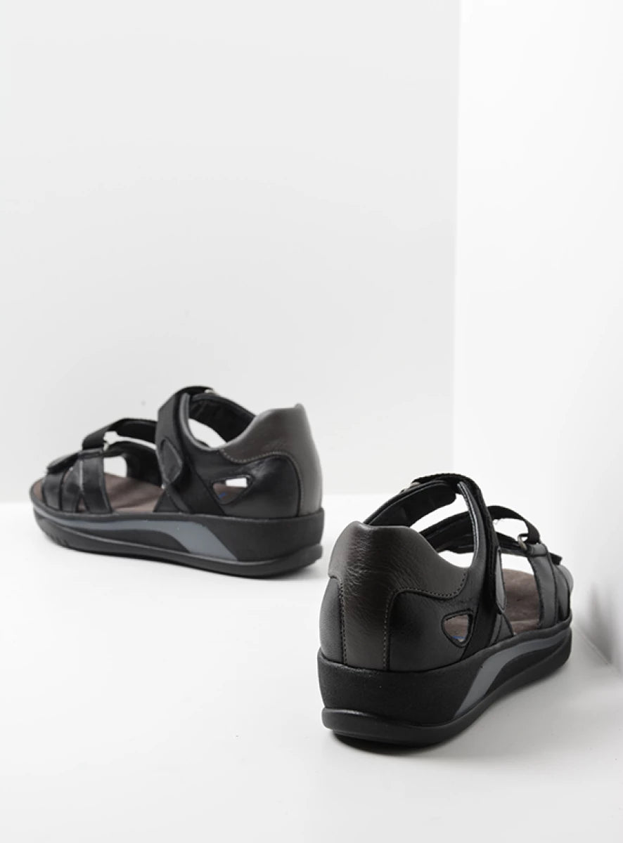 Wolky Desh Sandal Black Leather
