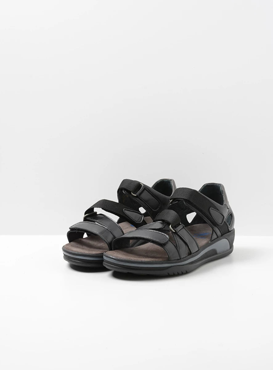 Wolky Desh Sandal Black Leather