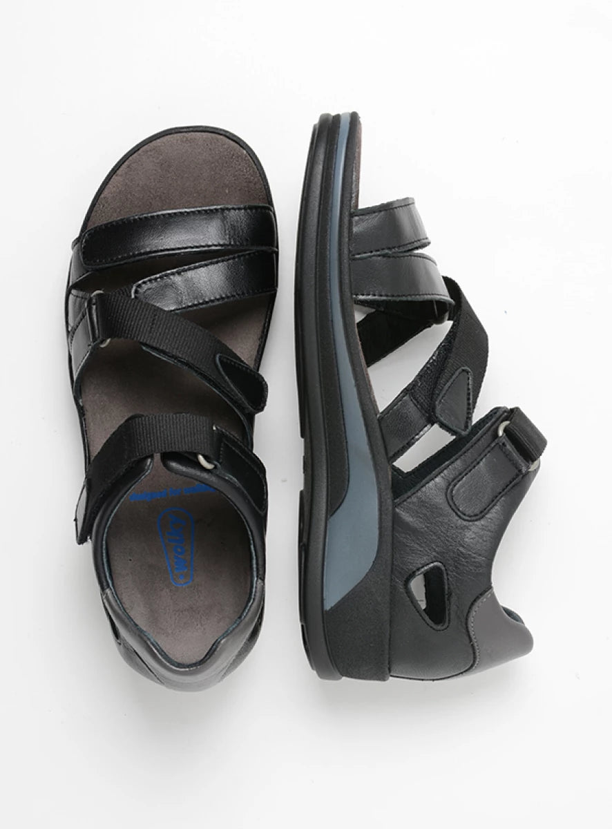 Wolky Desh Sandal Black Leather