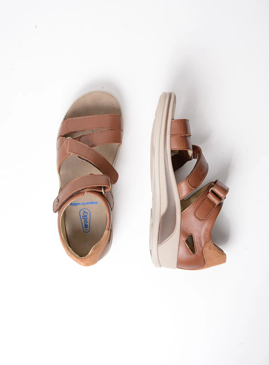 Wolky Desh Sandal Cognac Leather